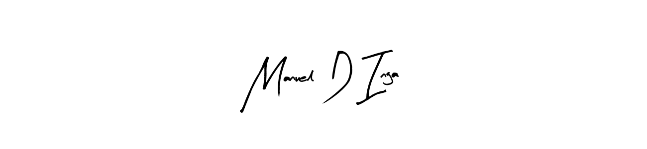 How to make Manuel D Inga name signature. Use Arty Signature style for creating short signs online. This is the latest handwritten sign. Manuel D Inga signature style 8 images and pictures png
