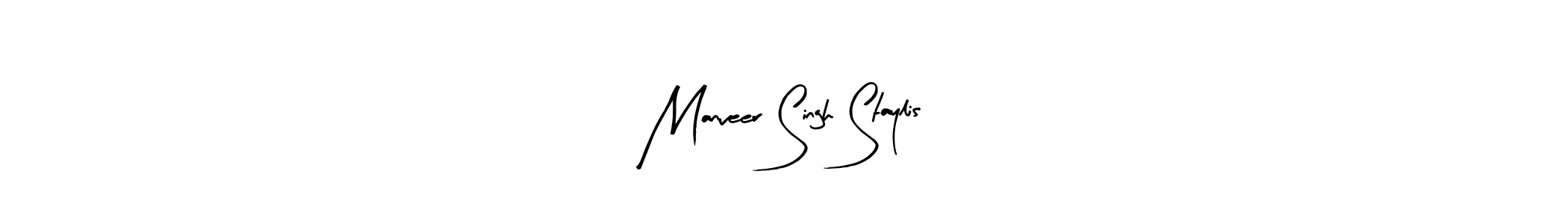 How to make Manveer Singh Staylis name signature. Use Arty Signature style for creating short signs online. This is the latest handwritten sign. Manveer Singh Staylis signature style 8 images and pictures png