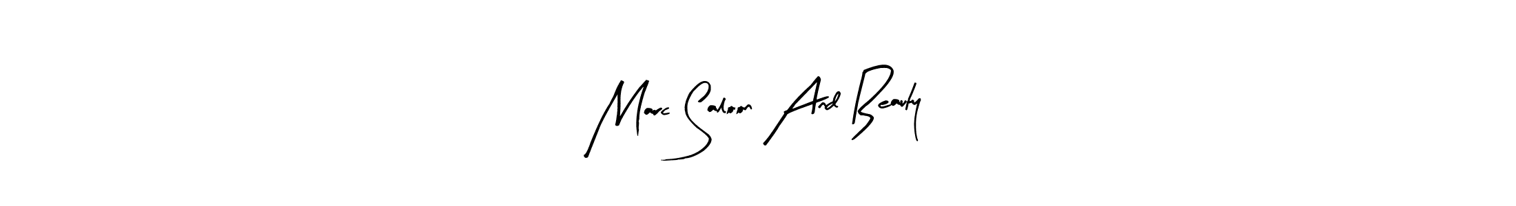 Similarly Arty Signature is the best handwritten signature design. Signature creator online .You can use it as an online autograph creator for name Marc Saloon And Beauty. Marc Saloon And Beauty signature style 8 images and pictures png
