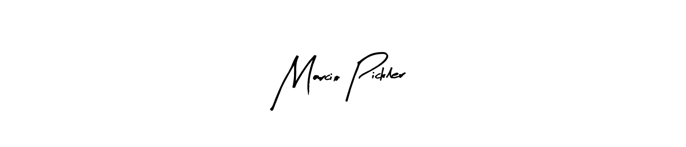 Create a beautiful signature design for name Marcio Pickler. With this signature (Arty Signature) fonts, you can make a handwritten signature for free. Marcio Pickler signature style 8 images and pictures png