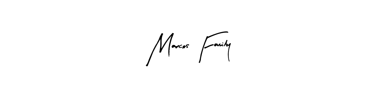 How to make Marcos Family name signature. Use Arty Signature style for creating short signs online. This is the latest handwritten sign. Marcos Family signature style 8 images and pictures png
