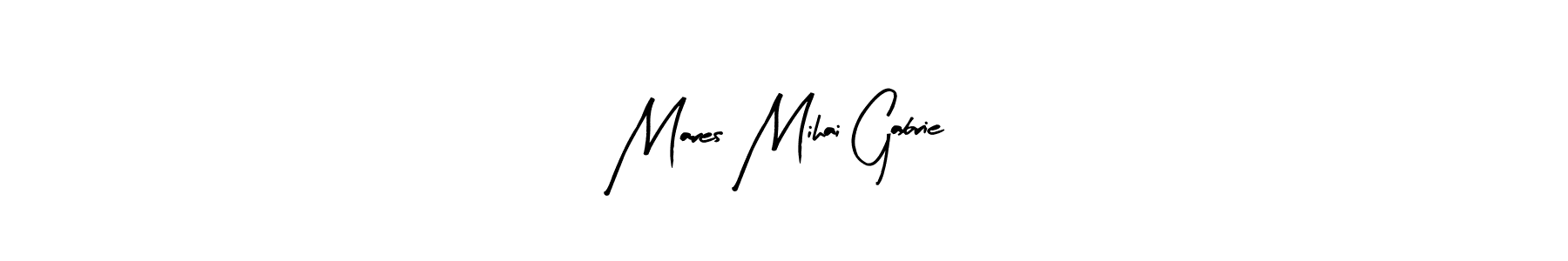 Create a beautiful signature design for name Mares Mihai Gabrie. With this signature (Arty Signature) fonts, you can make a handwritten signature for free. Mares Mihai Gabrie signature style 8 images and pictures png