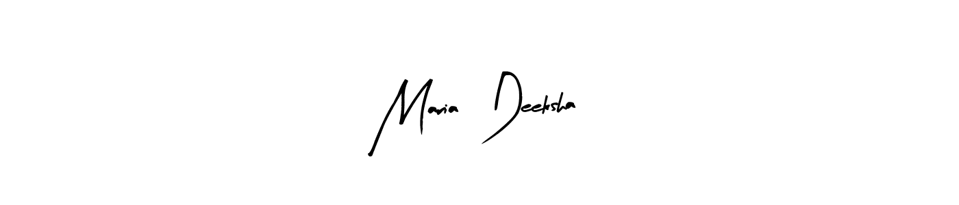 Similarly Arty Signature is the best handwritten signature design. Signature creator online .You can use it as an online autograph creator for name Maria  Deeksha. Maria  Deeksha signature style 8 images and pictures png