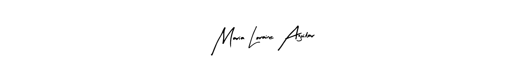 Make a beautiful signature design for name Maria Loraine Aguilar. With this signature (Arty Signature) style, you can create a handwritten signature for free. Maria Loraine Aguilar signature style 8 images and pictures png