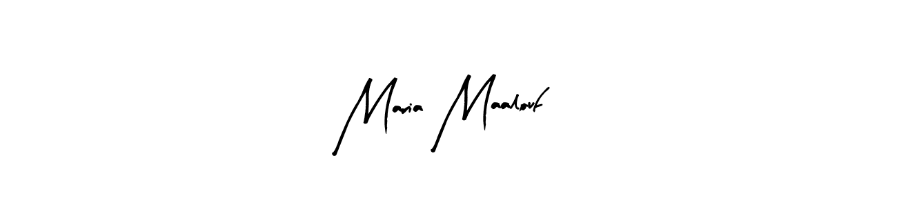 How to make Maria Maalouf name signature. Use Arty Signature style for creating short signs online. This is the latest handwritten sign. Maria Maalouf signature style 8 images and pictures png