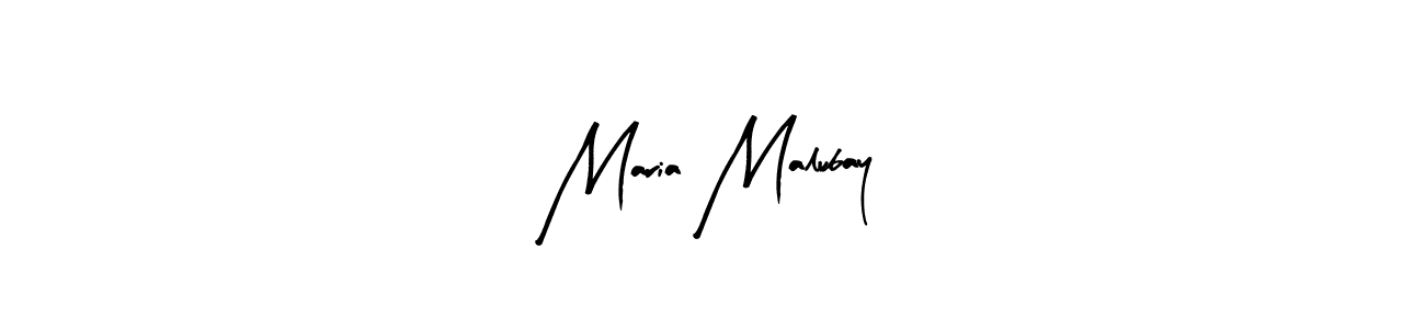 Arty Signature is a professional signature style that is perfect for those who want to add a touch of class to their signature. It is also a great choice for those who want to make their signature more unique. Get Maria Malubay name to fancy signature for free. Maria Malubay signature style 8 images and pictures png