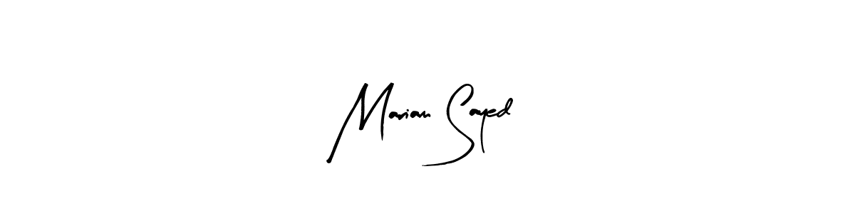 Design your own signature with our free online signature maker. With this signature software, you can create a handwritten (Arty Signature) signature for name Mariam Sayed. Mariam Sayed signature style 8 images and pictures png