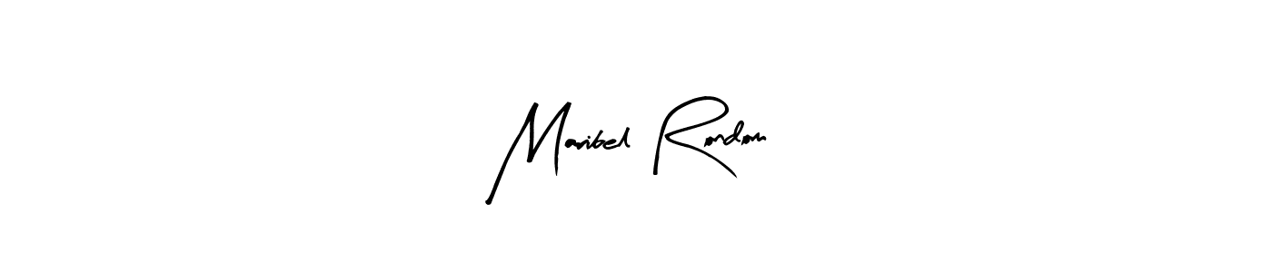 You should practise on your own different ways (Arty Signature) to write your name (Maribel Rondom) in signature. don't let someone else do it for you. Maribel Rondom signature style 8 images and pictures png