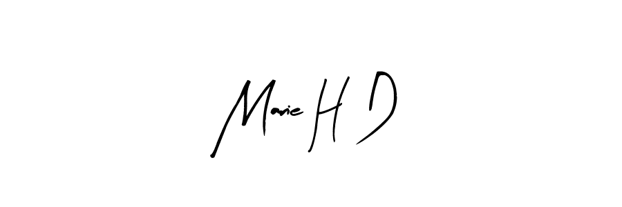 Marie H D stylish signature style. Best Handwritten Sign (Arty Signature) for my name. Handwritten Signature Collection Ideas for my name Marie H D. Marie H D signature style 8 images and pictures png