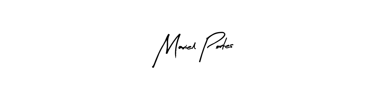 You can use this online signature creator to create a handwritten signature for the name Mariel Portes. This is the best online autograph maker. Mariel Portes signature style 8 images and pictures png