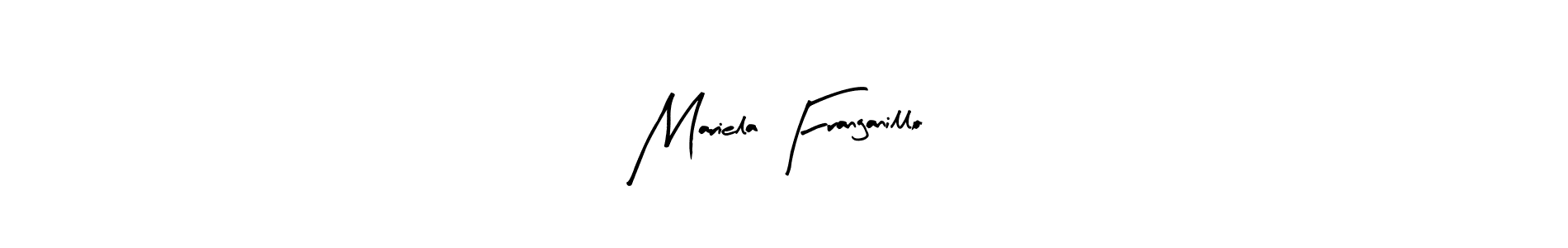 Make a short Mariela Franganillo signature style. Manage your documents anywhere anytime using Arty Signature. Create and add eSignatures, submit forms, share and send files easily. Mariela Franganillo signature style 8 images and pictures png