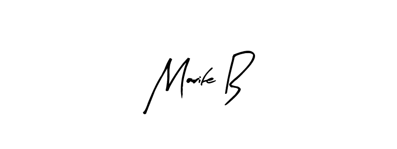 How to make Marife B name signature. Use Arty Signature style for creating short signs online. This is the latest handwritten sign. Marife B signature style 8 images and pictures png