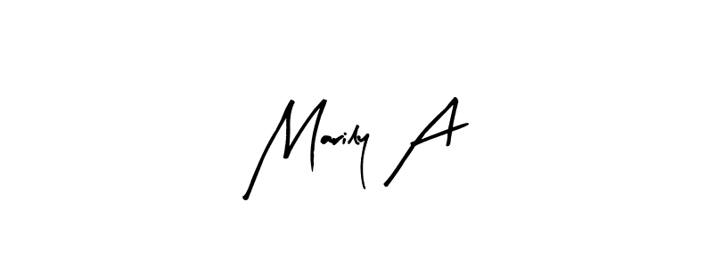 The best way (Arty Signature) to make a short signature is to pick only two or three words in your name. The name Marily A include a total of six letters. For converting this name. Marily A signature style 8 images and pictures png