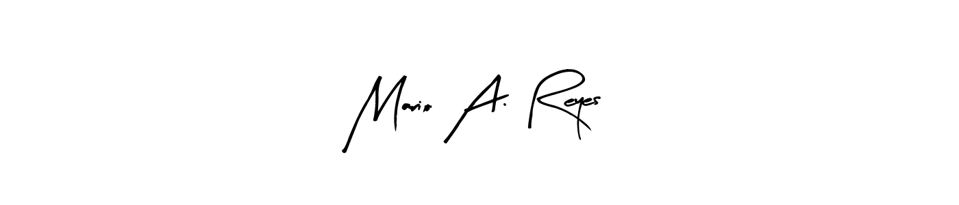 Create a beautiful signature design for name Mario A. Reyes. With this signature (Arty Signature) fonts, you can make a handwritten signature for free. Mario A. Reyes signature style 8 images and pictures png