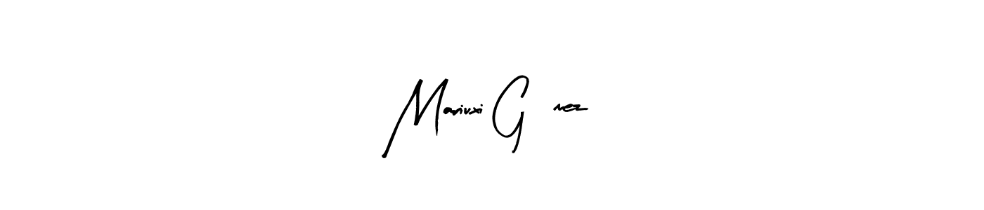 Use a signature maker to create a handwritten signature online. With this signature software, you can design (Arty Signature) your own signature for name Mariuxi Gómez. Mariuxi Gómez signature style 8 images and pictures png