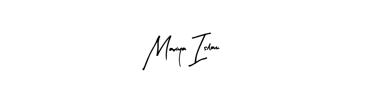 Design your own signature with our free online signature maker. With this signature software, you can create a handwritten (Arty Signature) signature for name Mariya Islam. Mariya Islam signature style 8 images and pictures png