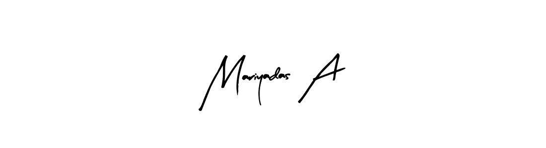 You should practise on your own different ways (Arty Signature) to write your name (Mariyadas A) in signature. don't let someone else do it for you. Mariyadas A signature style 8 images and pictures png