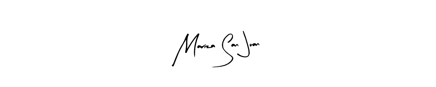 Similarly Arty Signature is the best handwritten signature design. Signature creator online .You can use it as an online autograph creator for name Mariza San Juan. Mariza San Juan signature style 8 images and pictures png
