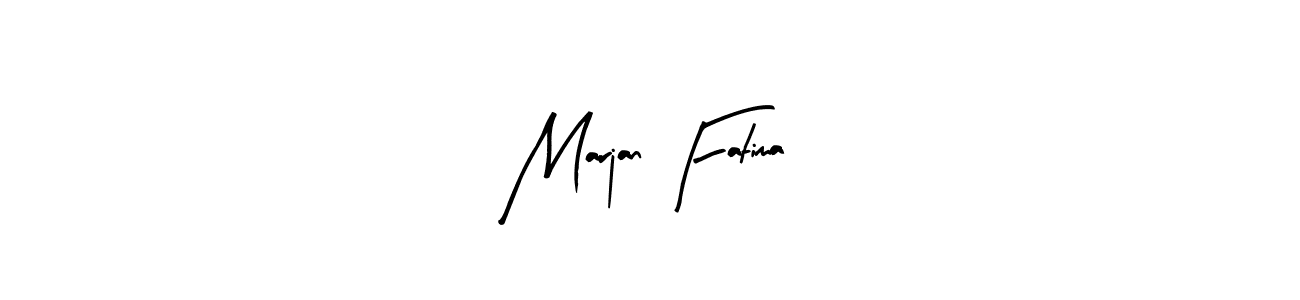 Use a signature maker to create a handwritten signature online. With this signature software, you can design (Arty Signature) your own signature for name Marjan Fatima. Marjan Fatima signature style 8 images and pictures png