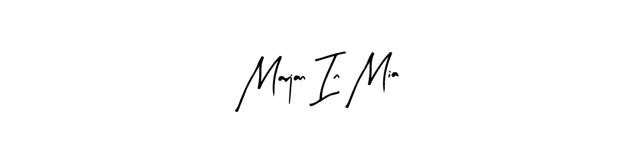 Make a beautiful signature design for name Marjan In Mia. With this signature (Arty Signature) style, you can create a handwritten signature for free. Marjan In Mia signature style 8 images and pictures png