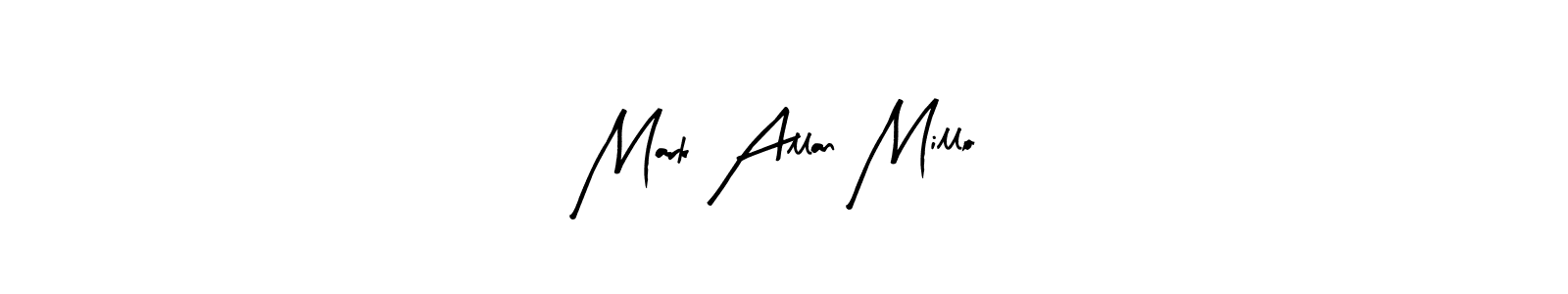 Make a beautiful signature design for name Mark Allan Millo. With this signature (Arty Signature) style, you can create a handwritten signature for free. Mark Allan Millo signature style 8 images and pictures png