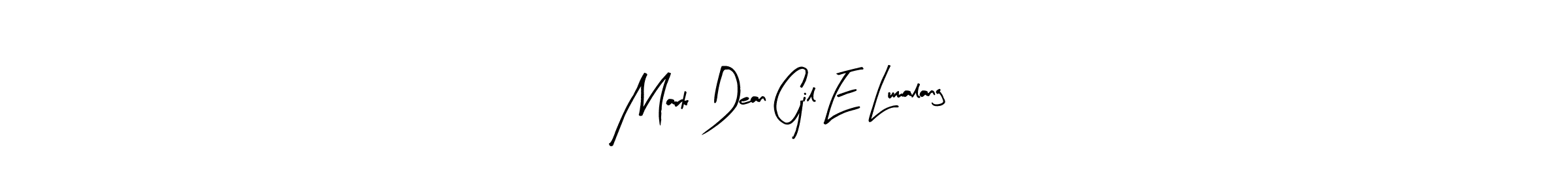 Use a signature maker to create a handwritten signature online. With this signature software, you can design (Arty Signature) your own signature for name Mark Dean Gil E Lumalang. Mark Dean Gil E Lumalang signature style 8 images and pictures png