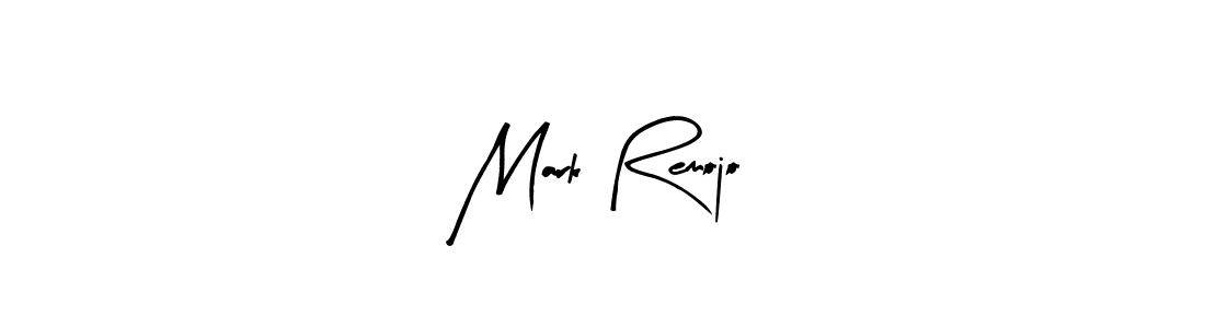 Similarly Arty Signature is the best handwritten signature design. Signature creator online .You can use it as an online autograph creator for name Mark Remojo. Mark Remojo signature style 8 images and pictures png