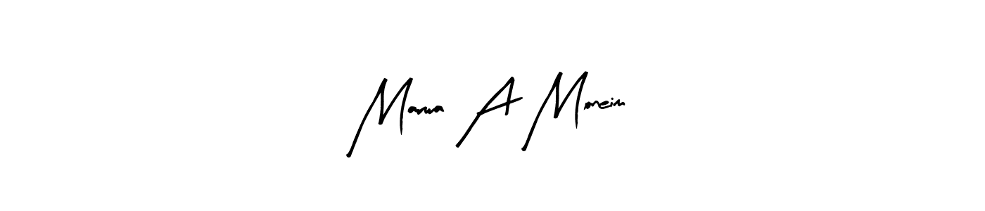 Design your own signature with our free online signature maker. With this signature software, you can create a handwritten (Arty Signature) signature for name Marwa A Moneim. Marwa A Moneim signature style 8 images and pictures png