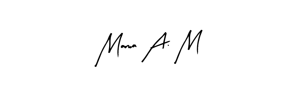 Marwa A. M stylish signature style. Best Handwritten Sign (Arty Signature) for my name. Handwritten Signature Collection Ideas for my name Marwa A. M. Marwa A. M signature style 8 images and pictures png