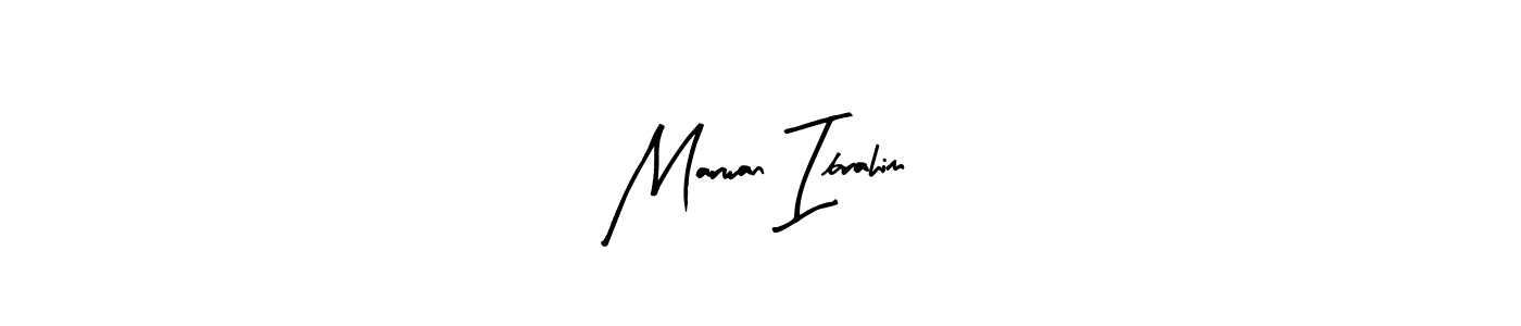 Create a beautiful signature design for name Marwan Ibrahim. With this signature (Arty Signature) fonts, you can make a handwritten signature for free. Marwan Ibrahim signature style 8 images and pictures png