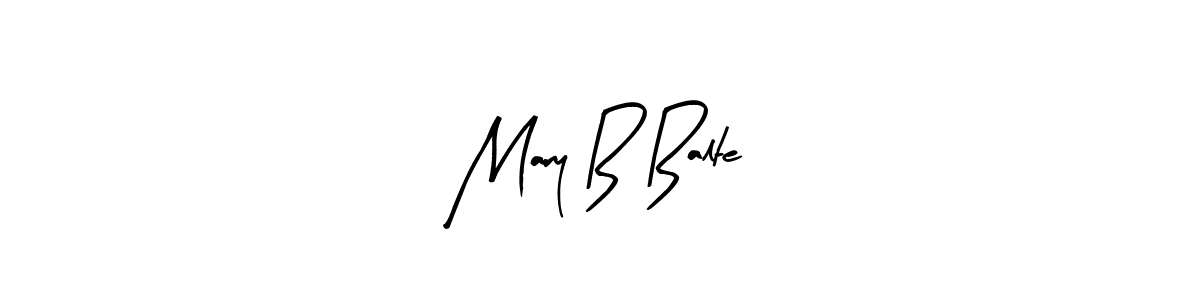 How to make Mary B Balte name signature. Use Arty Signature style for creating short signs online. This is the latest handwritten sign. Mary B Balte signature style 8 images and pictures png