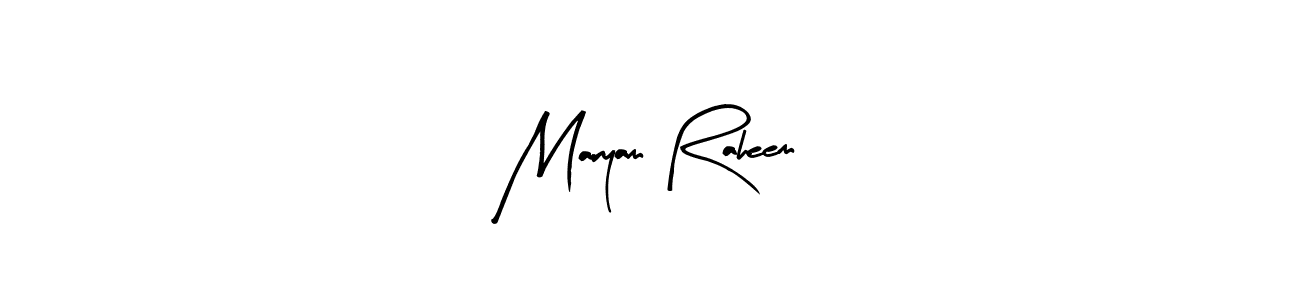 Arty Signature is a professional signature style that is perfect for those who want to add a touch of class to their signature. It is also a great choice for those who want to make their signature more unique. Get Maryam Raheem name to fancy signature for free. Maryam Raheem signature style 8 images and pictures png
