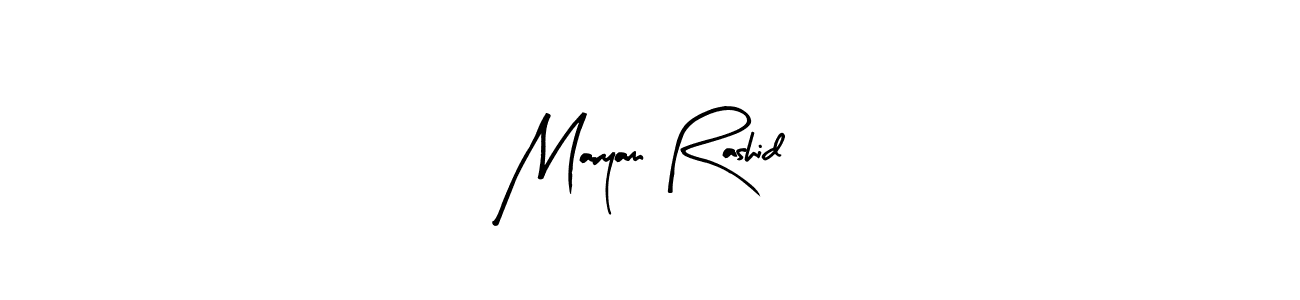 How to make Maryam Rashid name signature. Use Arty Signature style for creating short signs online. This is the latest handwritten sign. Maryam Rashid signature style 8 images and pictures png