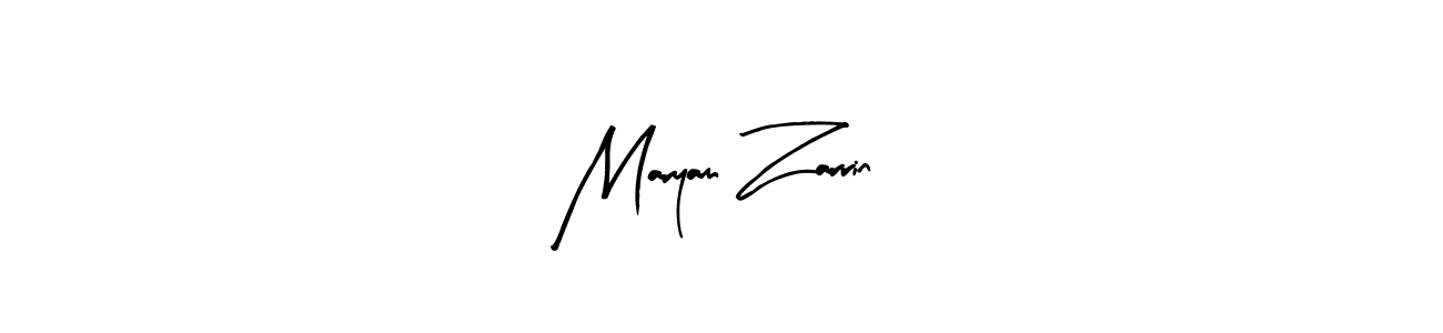 Similarly Arty Signature is the best handwritten signature design. Signature creator online .You can use it as an online autograph creator for name Maryam Zarrin. Maryam Zarrin signature style 8 images and pictures png