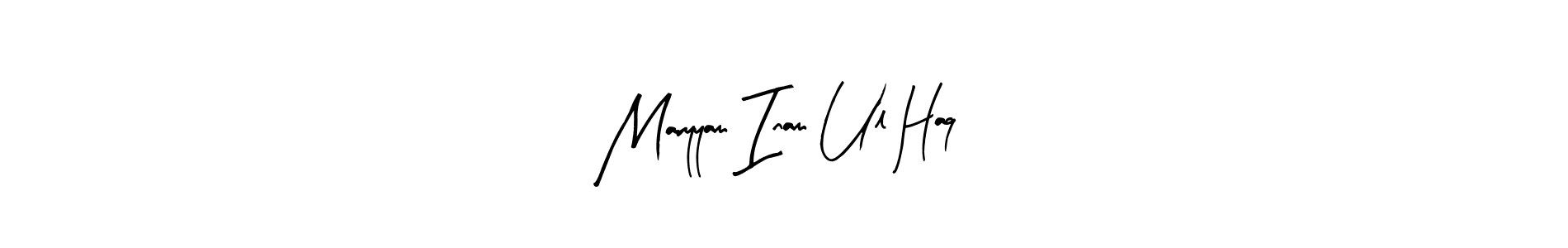 How to make Maryyam Inam Ul Haq name signature. Use Arty Signature style for creating short signs online. This is the latest handwritten sign. Maryyam Inam Ul Haq signature style 8 images and pictures png