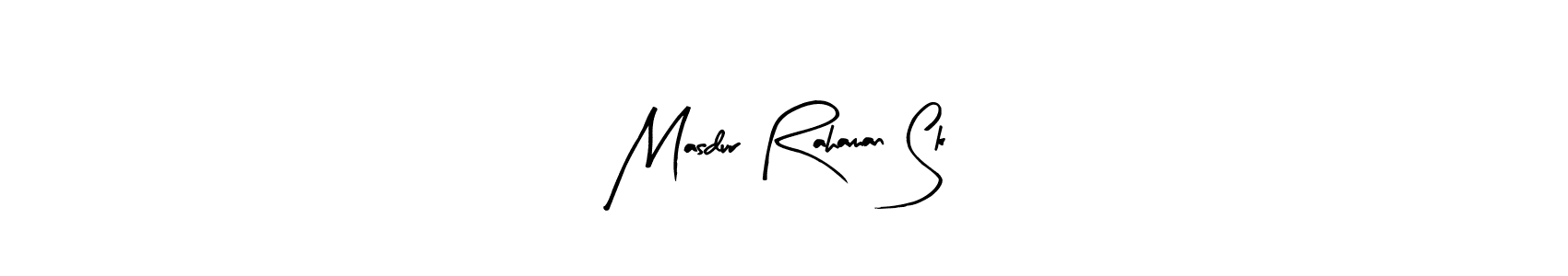 How to make Masdur Rahaman Sk name signature. Use Arty Signature style for creating short signs online. This is the latest handwritten sign. Masdur Rahaman Sk signature style 8 images and pictures png