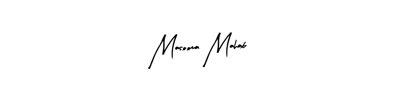 How to make Masooma Mahab name signature. Use Arty Signature style for creating short signs online. This is the latest handwritten sign. Masooma Mahab signature style 8 images and pictures png