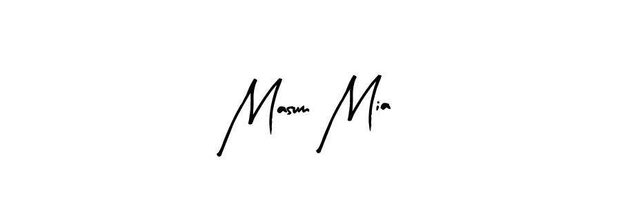 Masum Mia stylish signature style. Best Handwritten Sign (Arty Signature) for my name. Handwritten Signature Collection Ideas for my name Masum Mia. Masum Mia signature style 8 images and pictures png