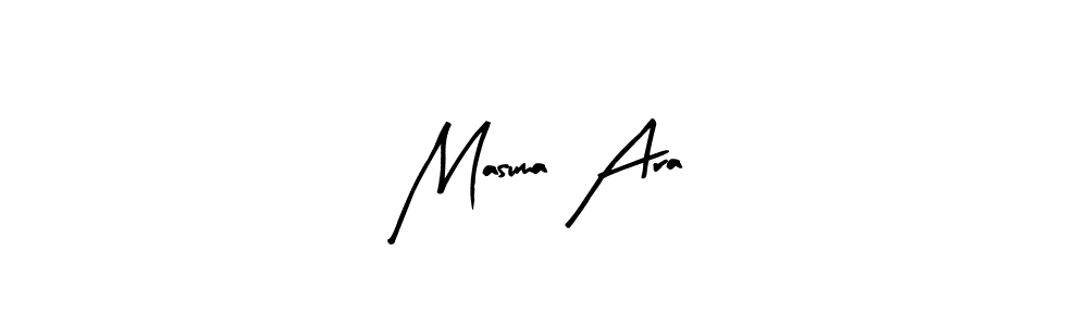 Create a beautiful signature design for name Masuma Ara. With this signature (Arty Signature) fonts, you can make a handwritten signature for free. Masuma Ara signature style 8 images and pictures png
