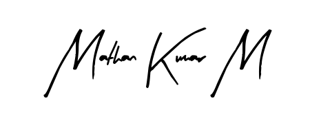 Designed for modern professionals: Mathan Kumar M name signature crafted with Arty Signature script. Ready for digital PDF workflows. Mathan Kumar M signature style 8 images and pictures png