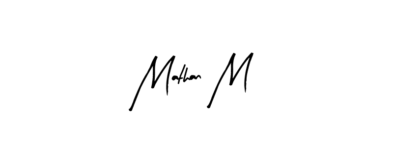 Also You can easily find your signature by using the search form. We will create Mathan M name handwritten signature images for you free of cost using Arty Signature sign style. Mathan M signature style 8 images and pictures png