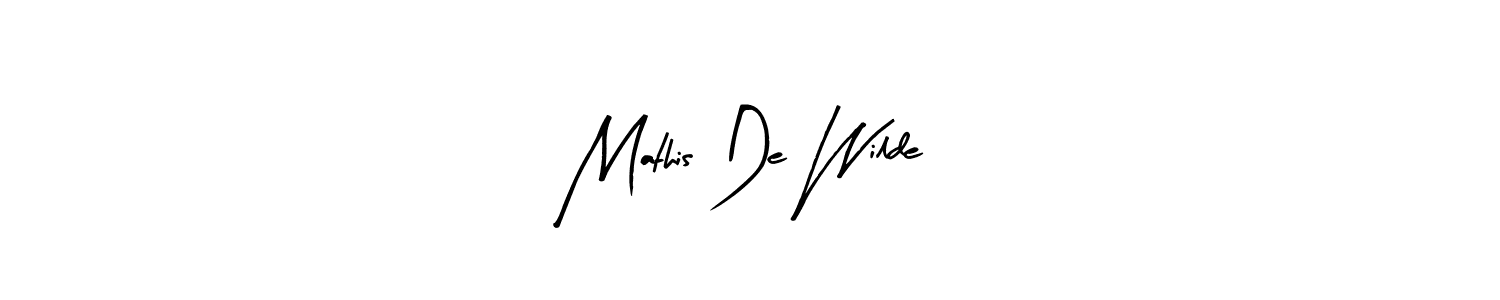 How to make Mathis De Wilde name signature. Use Arty Signature style for creating short signs online. This is the latest handwritten sign. Mathis De Wilde signature style 8 images and pictures png