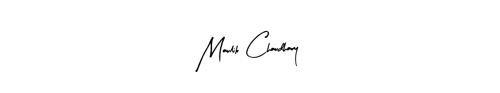 Design your own signature with our free online signature maker. With this signature software, you can create a handwritten (Arty Signature) signature for name Maulik Chaudhary. Maulik Chaudhary signature style 8 images and pictures png