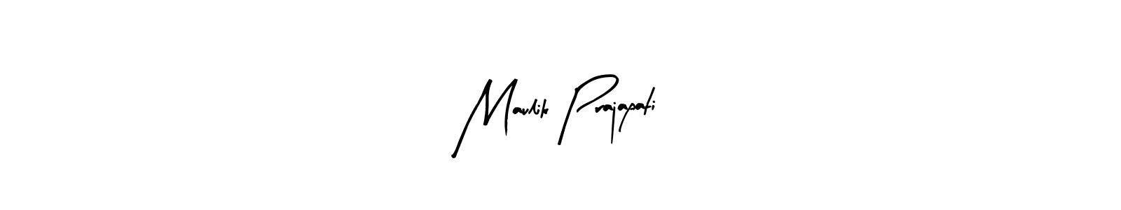 How to make Maulik Prajapati name signature. Use Arty Signature style for creating short signs online. This is the latest handwritten sign. Maulik Prajapati signature style 8 images and pictures png