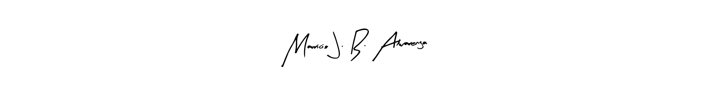How to make Mauricio J. B. Alvarenga name signature. Use Arty Signature style for creating short signs online. This is the latest handwritten sign. Mauricio J. B. Alvarenga signature style 8 images and pictures png