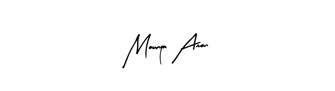 Also we have Maurya Aman name is the best signature style. Create professional handwritten signature collection using Arty Signature autograph style. Maurya Aman signature style 8 images and pictures png
