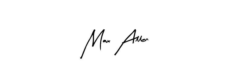 Design your own signature with our free online signature maker. With this signature software, you can create a handwritten (Arty Signature) signature for name Max Allen. Max Allen signature style 8 images and pictures png