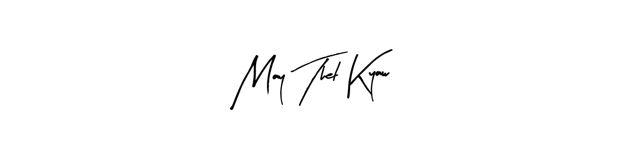 Arty Signature is a professional signature style that is perfect for those who want to add a touch of class to their signature. It is also a great choice for those who want to make their signature more unique. Get May Thet Kyaw name to fancy signature for free. May Thet Kyaw signature style 8 images and pictures png