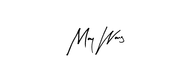 if you are searching for the best signature style for your name May Wang. so please give up your signature search. here we have designed multiple signature styles  using Arty Signature. May Wang signature style 8 images and pictures png