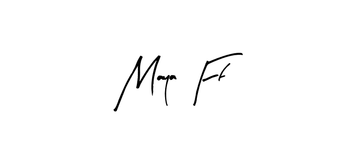 Maya Ff stylish signature style. Best Handwritten Sign (Arty Signature) for my name. Handwritten Signature Collection Ideas for my name Maya Ff. Maya Ff signature style 8 images and pictures png